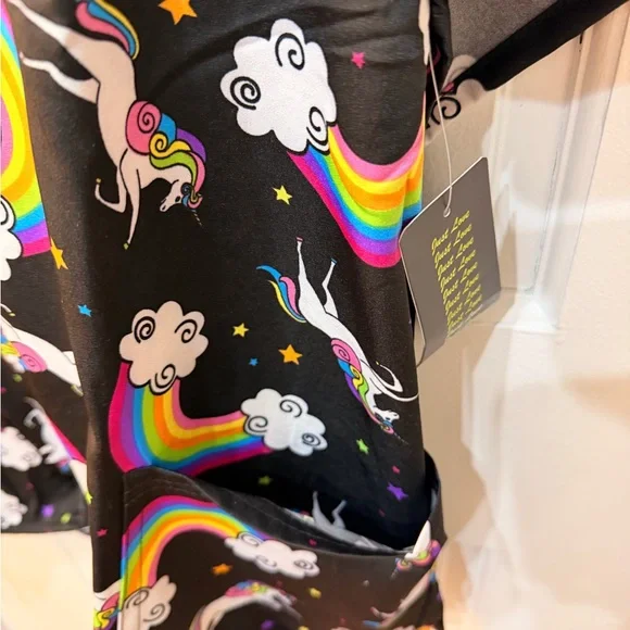 Unicorn and Rainbow Black plus size scrubs - Picture 4 of 4